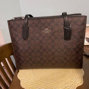 Coach Nina Tote in Signature Canvas w/ wallet